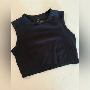 Paragon Black crop tank workout top Medium